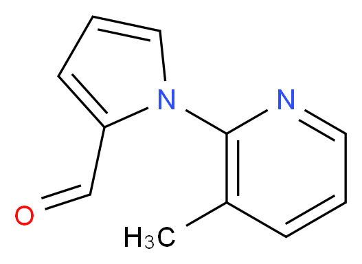 1-(3-methylpyridin-2-yl)-1H-pyrrole-2-carbaldehyde_分子结构_CAS_383136-11-6