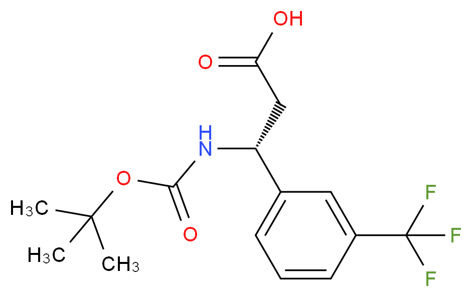 (R)-Boc-3-(trifluoromethyl)-β-Phe-OH_分子结构_CAS_501015-18-5)