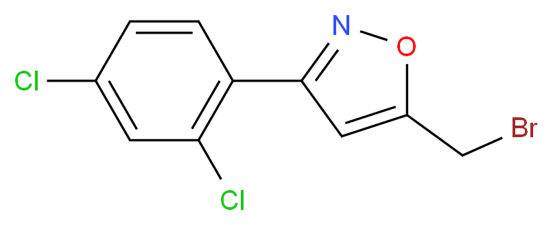 5-(bromomethyl)-3-(2,4-dichlorophenyl)isoxazole_分子结构_CAS_5301-00-8)