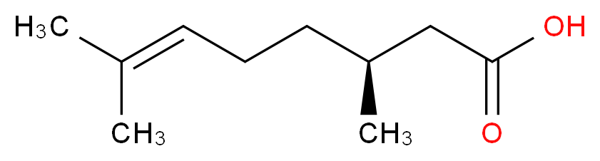 (3S)-3,7-dimethyloct-6-enoic acid_分子结构_CAS_2111-53-7