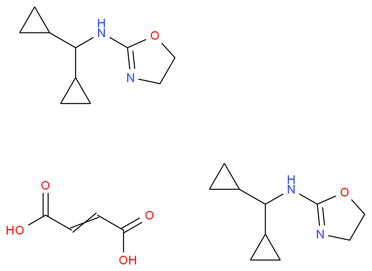 bis(N-(dicyclopropylmethyl)-4,5-dihydro-1,3-oxazol-2-amine); but-2-enedioic acid_分子结构_CAS_207572-68-7