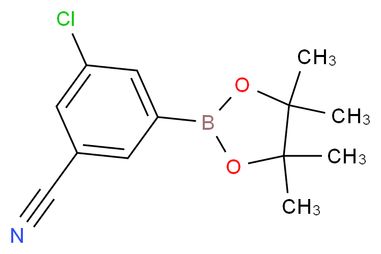 3-Chloro-5-(4,4,5,5-tetramethyl-1,3,2-dioxaborolan-2-yl)benzonitrile_分子结构_CAS_1212021-11-8)