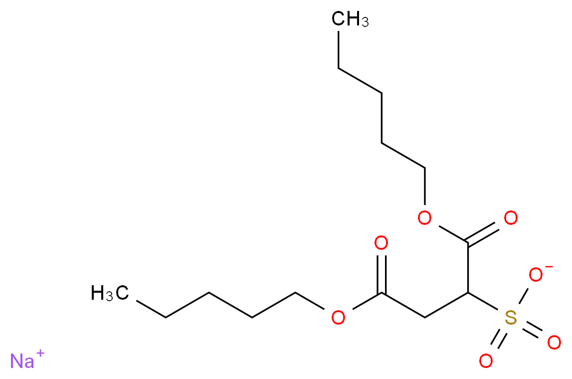 sodium 1,4-dioxo-1,4-bis(pentyloxy)butane-2-sulfonate_分子结构_CAS_922-80-5