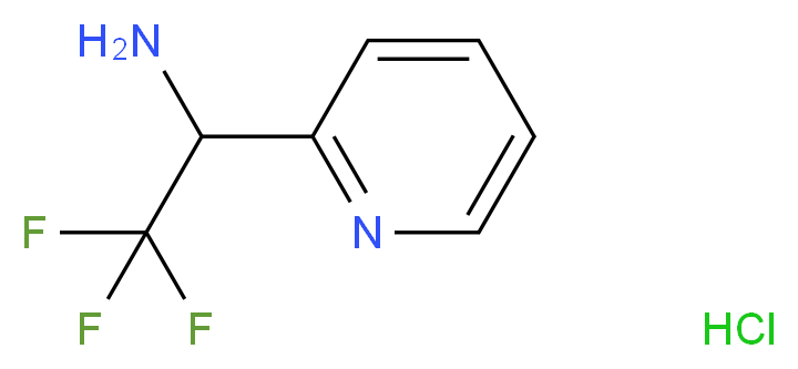 2,2,2-Trifluoro-1-(pyridin-2-yl)ethanamine hydrochloride_分子结构_CAS_1187929-38-9)