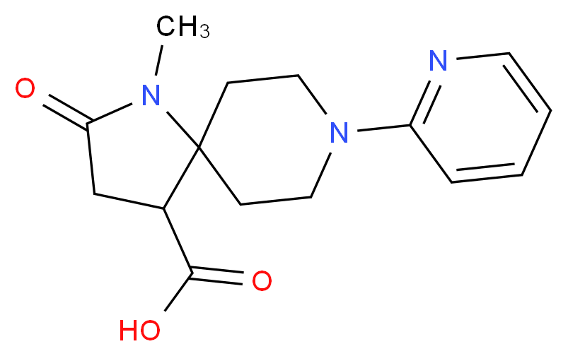 1-methyl-2-oxo-8-pyridin-2-yl-1,8-diazaspiro[4.5]decane-4-carboxylic acid_分子结构_CAS_)