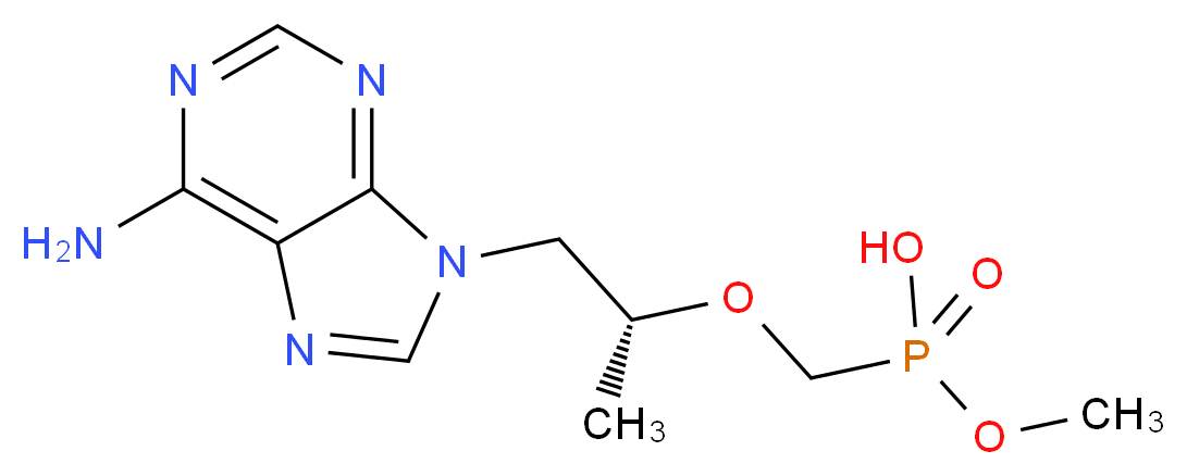 ({[(2R)-1-(6-amino-9H-purin-9-yl)propan-2-yl]oxy}methyl)(methoxy)phosphinic acid_分子结构_CAS_123155-85-1