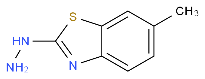 2-hydrazinyl-6-methyl-1,3-benzothiazole_分子结构_CAS_20174-69-0