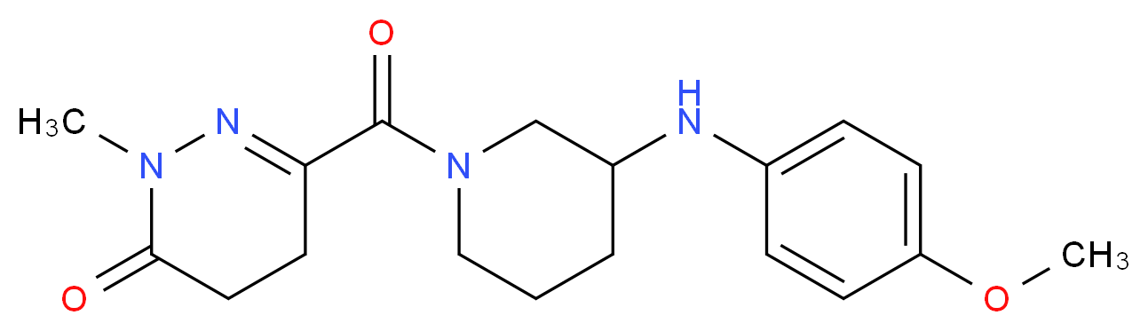 6-({3-[(4-methoxyphenyl)amino]-1-piperidinyl}carbonyl)-2-methyl-4,5-dihydro-3(2H)-pyridazinone_分子结构_CAS_)