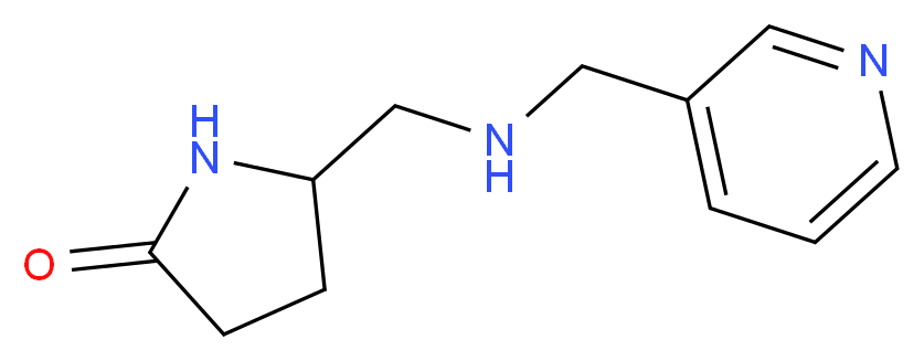 5-{[(pyridin-3-ylmethyl)amino]methyl}pyrrolidin-2-one_分子结构_CAS_1177324-22-9