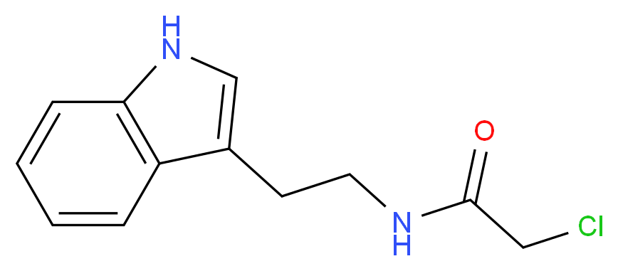 2-chloro-N-[2-(1H-indol-3-yl)ethyl]acetamide_分子结构_CAS_52191-26-1