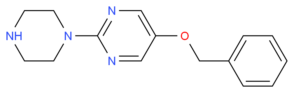 5-(benzyloxy)-2-(piperazin-1-yl)pyrimidine_分子结构_CAS_87789-61-5