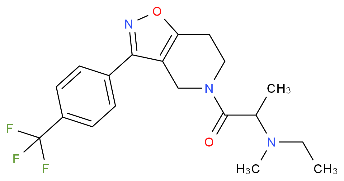 N-ethyl-N-methyl-1-oxo-1-[3-[4-(trifluoromethyl)phenyl]-6,7-dihydroisoxazolo[4,5-c]pyridin-5(4H)-yl]propan-2-amine_分子结构_CAS_)
