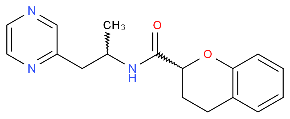 N-[1-methyl-2-(2-pyrazinyl)ethyl]-2-chromanecarboxamide_分子结构_CAS_)