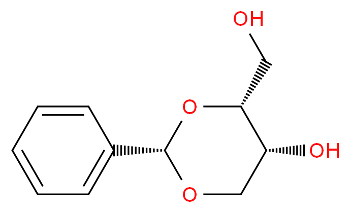 (2S,4R,5R)-4-(hydroxymethyl)-2-phenyl-1,3-dioxan-5-ol_分子结构_CAS_81577-58-4