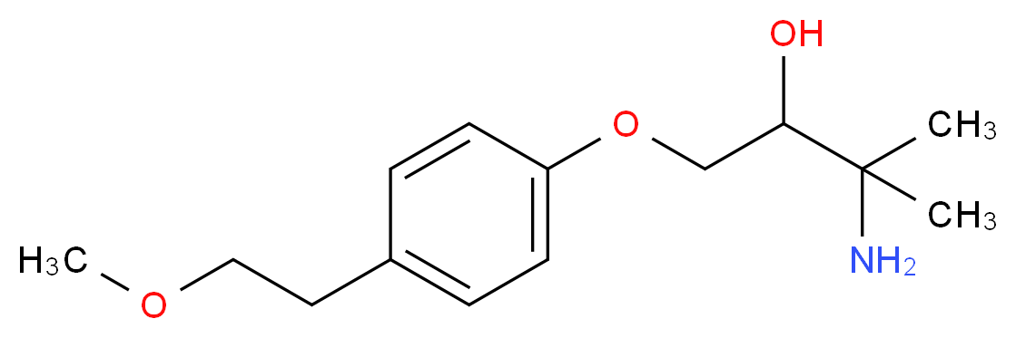 3-amino-1-[4-(2-methoxyethyl)phenoxy]-3-methylbutan-2-ol_分子结构_CAS_87129-71-3