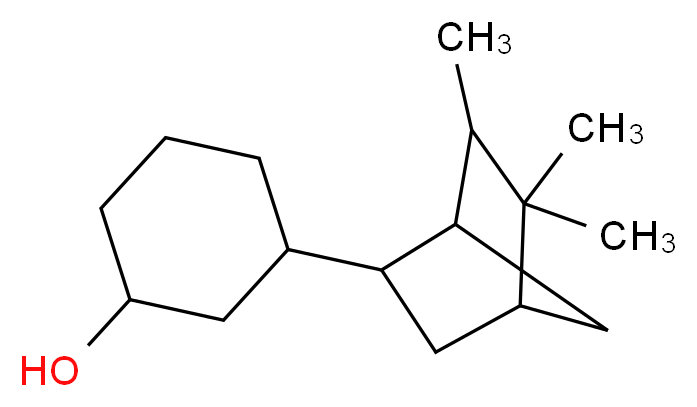 3-{5,5,6-trimethylbicyclo[2.2.1]heptan-2-yl}cyclohexan-1-ol_分子结构_CAS_3407-42-9