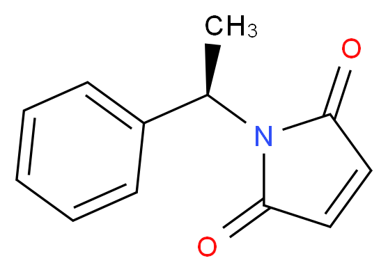 1-[(1R)-1-phenylethyl]-2,5-dihydro-1H-pyrrole-2,5-dione_分子结构_CAS_6129-15-3