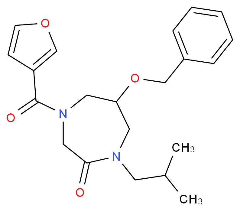 6-(benzyloxy)-4-(3-furoyl)-1-isobutyl-1,4-diazepan-2-one_分子结构_CAS_)