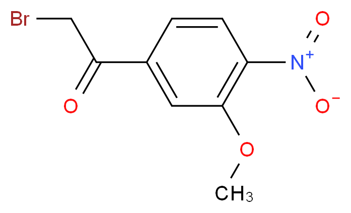 2-Bromo-1-(3-methoxy-4-nitrophenyl)-1-ethanone_分子结构_CAS_90725-63-6)