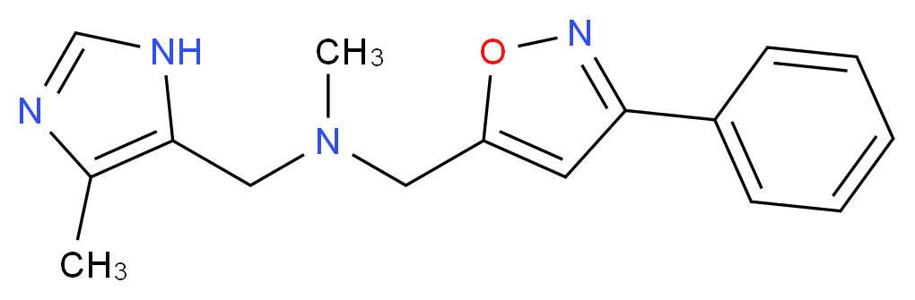 N-methyl-1-(4-methyl-1H-imidazol-5-yl)-N-[(3-phenylisoxazol-5-yl)methyl]methanamine_分子结构_CAS_)