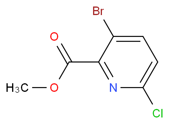 Methyl 3-bromo-6-chloropicolinate_分子结构_CAS_1214328-96-7)