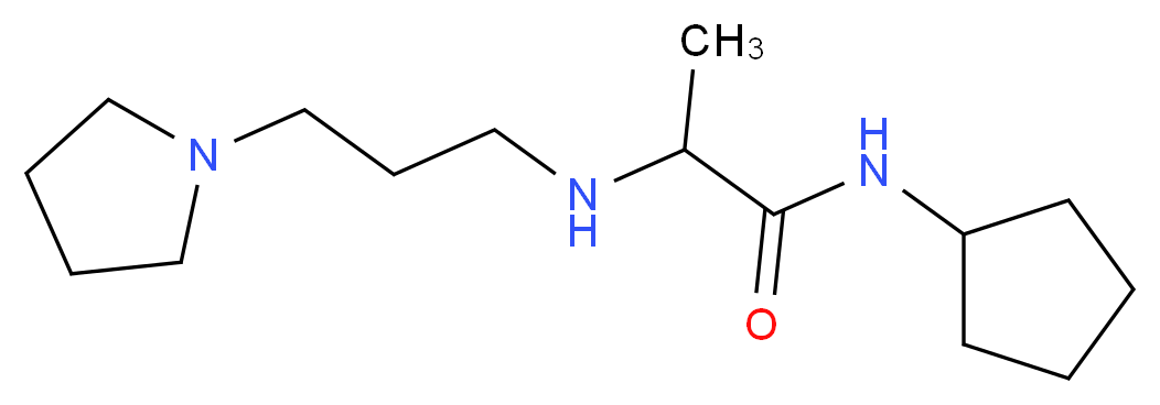 N-cyclopentyl-2-[(3-pyrrolidin-1-ylpropyl)amino]propanamide_分子结构_CAS_)