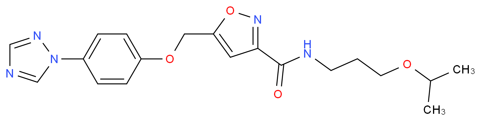 N-(3-isopropoxypropyl)-5-{[4-(1H-1,2,4-triazol-1-yl)phenoxy]methyl}-3-isoxazolecarboxamide_分子结构_CAS_)