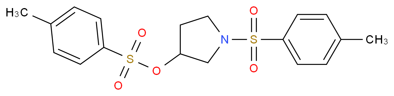 1-Tosyl-3-pyrrolidinol Tosylate_分子结构_CAS_131912-34-0)