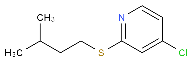 4-chloro-2-[(3-methylbutyl)sulfanyl]pyridine_分子结构_CAS_1346707-30-9