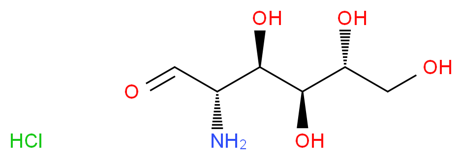 (2S,3R,4S,5R)-2-amino-3,4,5,6-tetrahydroxyhexanal hydrochloride_分子结构_CAS_5505-63-5