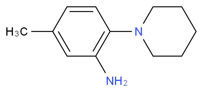 5-Methyl-2-(1-piperidinyl)aniline_分子结构_CAS_91907-40-3)