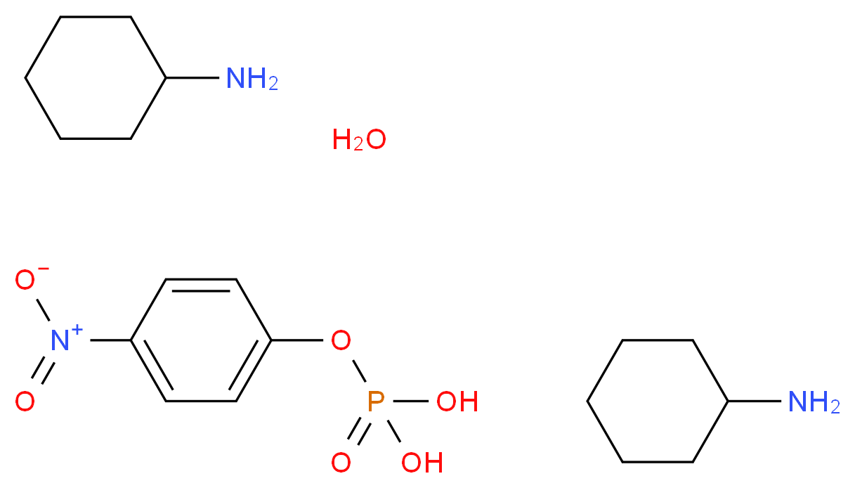 4-硝基磷酸苯酯二环己基铵盐 水合物_分子结构_CAS_698999-89-2)