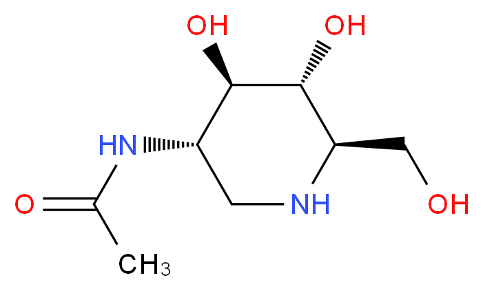 2-Acetamido-1,2-dideoxynojirimycin_分子结构_CAS_105265-96-1)