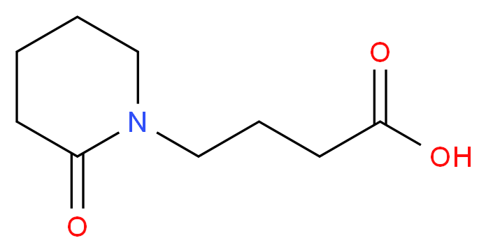 4-(2-oxopiperidin-1-yl)butanoic acid_分子结构_CAS_82360-26-7