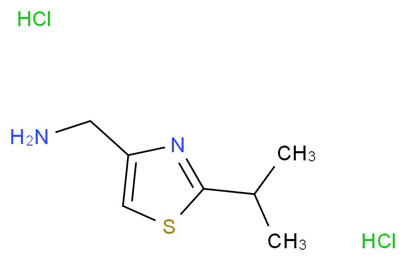 [2-(propan-2-yl)-1,3-thiazol-4-yl]methanamine dihydrochloride_分子结构_CAS_1171981-10-4