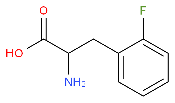2-amino-3-(2-fluorophenyl)propanoic acid_分子结构_CAS_2629-55-2