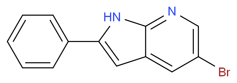 5-Bromo-2-phenyl-1H-pyrrolo[2,3-b]pyridine_分子结构_CAS_953414-75-0)