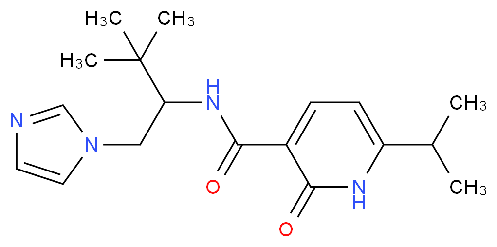 N-[1-(1H-imidazol-1-ylmethyl)-2,2-dimethylpropyl]-6-isopropyl-2-oxo-1,2-dihydropyridine-3-carboxamide_分子结构_CAS_)