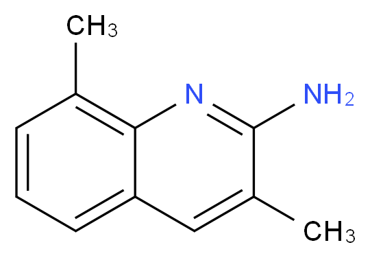 2-AMINO-3,8-DIMETHYLQUINOLINE_分子结构_CAS_137110-41-9)