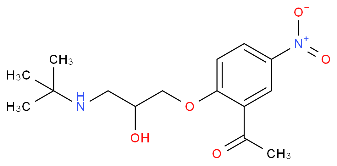 5-Nitro-2-(3-(tert-butylamino)-2-hydroxypropoxy)acetophenone_分子结构_CAS_329722-32-9)