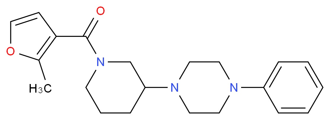 1-[1-(2-methyl-3-furoyl)-3-piperidinyl]-4-phenylpiperazine_分子结构_CAS_)