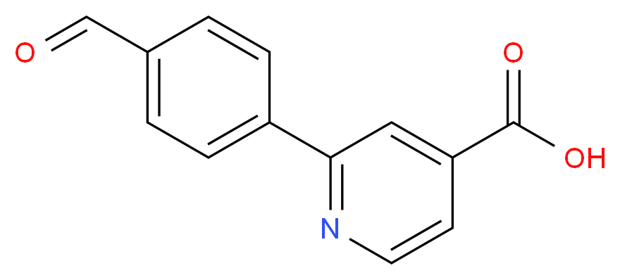 2-(4-formylphenyl)pyridine-4-carboxylic acid_分子结构_CAS_566198-32-1