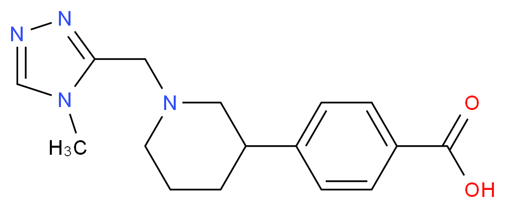 4-{1-[(4-methyl-4H-1,2,4-triazol-3-yl)methyl]piperidin-3-yl}benzoic acid_分子结构_CAS_)