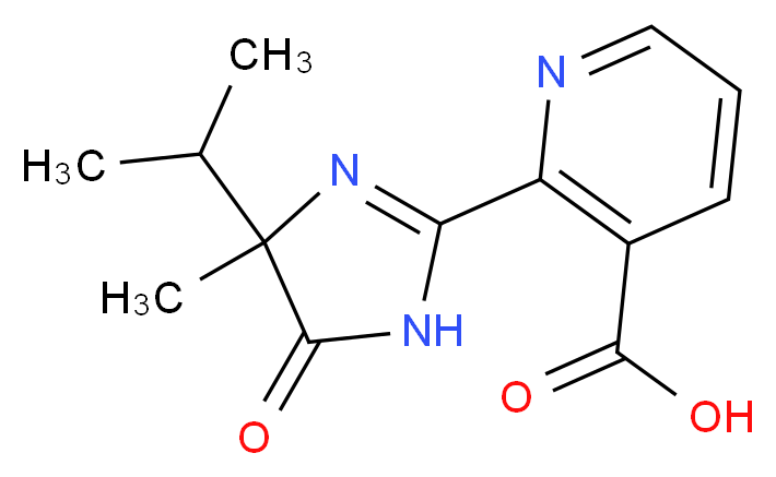 2-(4-isopropyl-4-methyl-5-oxo-4,5-dihydro-1H-imidazol-2-yl)nicotinic acid_分子结构_CAS_)