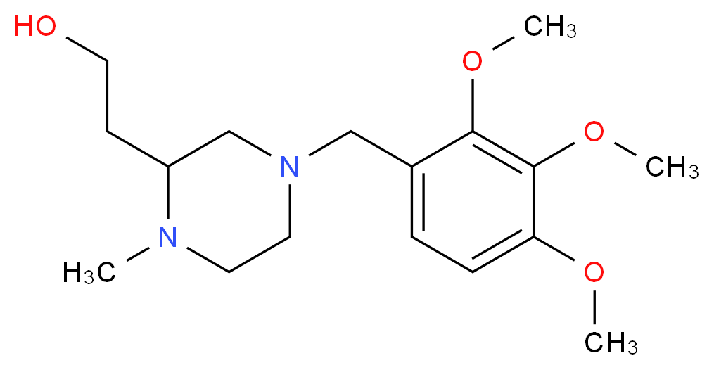 2-[1-methyl-4-(2,3,4-trimethoxybenzyl)-2-piperazinyl]ethanol_分子结构_CAS_)