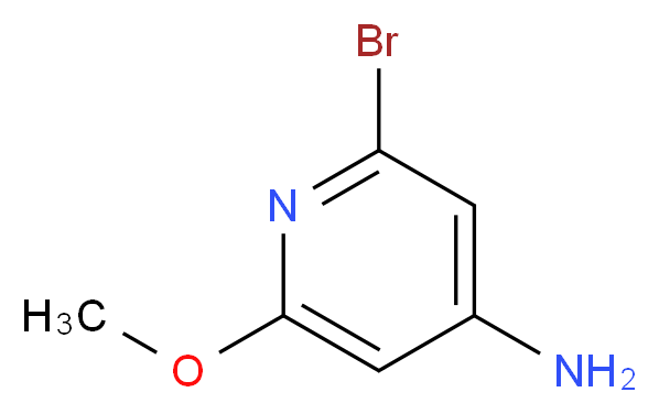 2-bromo-6-methoxypyridin-4-amine_分子结构_CAS_1196152-34-7