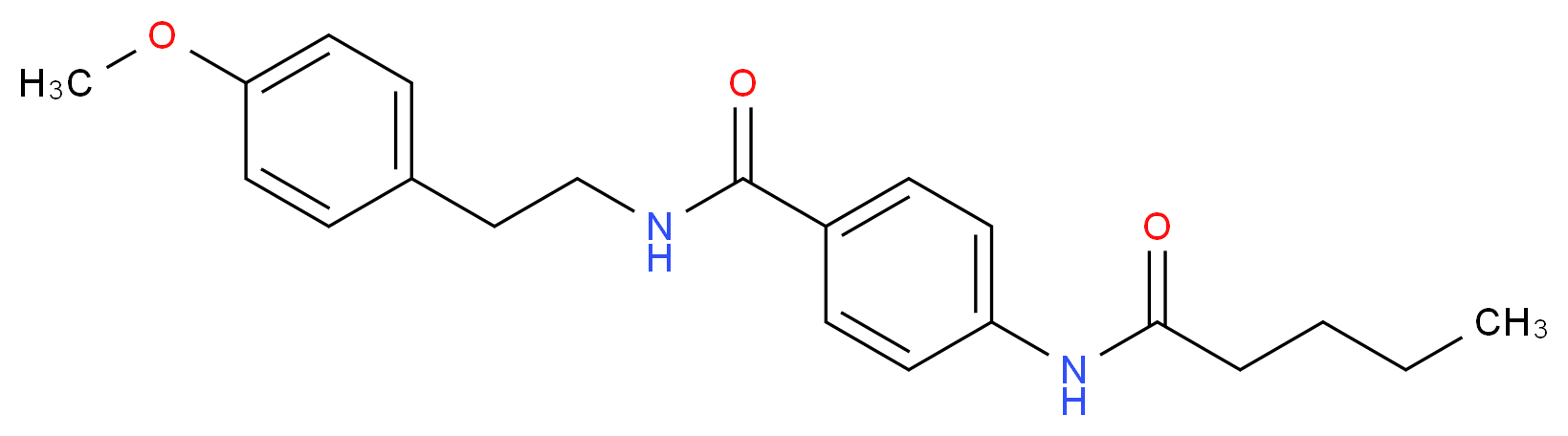 N-[2-(4-methoxyphenyl)ethyl]-4-(pentanoylamino)benzamide_分子结构_CAS_)