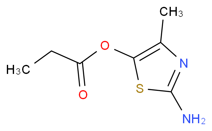 2-amino-4-methyl-1,3-thiazol-5-yl propanoate_分子结构_CAS_7210-76-6