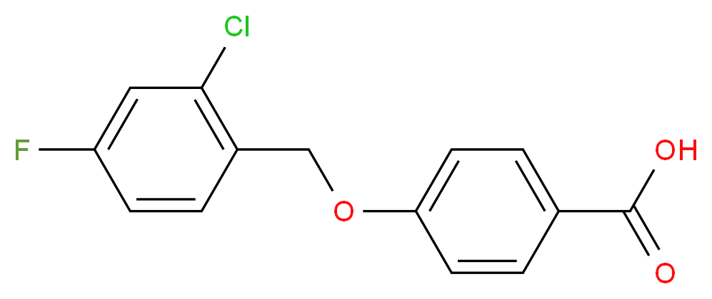 4-[(2-Chloro-4-fluorobenzyl)oxy]benzoic acid_分子结构_CAS_)