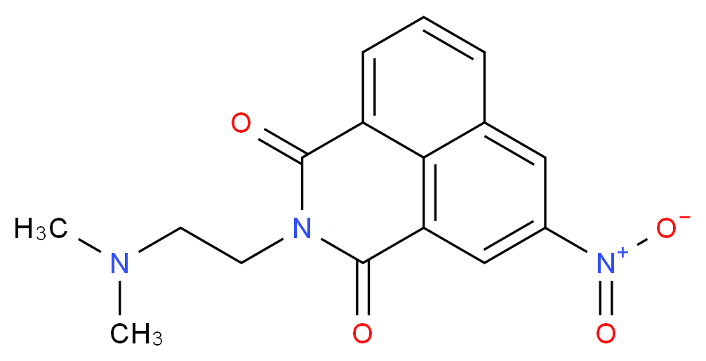 3-[2-(dimethylamino)ethyl]-11-nitro-3-azatricyclo[7.3.1.0<sup>5</sup>,<sup>1</sup><sup>3</sup>]trideca-1(13),5,7,9,11-pentaene-2,4-dione_分子结构_CAS_54824-17-8